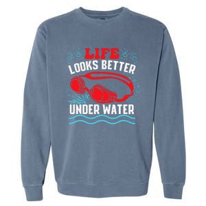 Funny Swimming Swimmer Swim Team Pool Garment-Dyed Sweatshirt