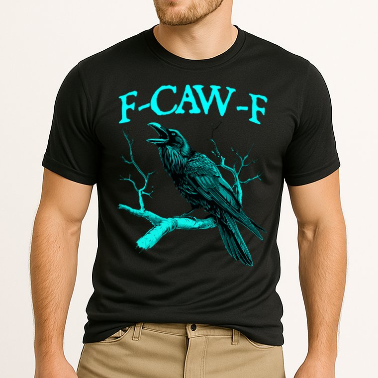 Funny Sarcastic Sarcasm Black Crow, F-Caw-F Black Bird Performance Shirt