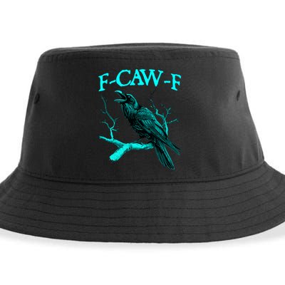 Funny Sarcastic Sarcasm Black Crow, F-Caw-F Black Bird Sustainable Bucket Hat
