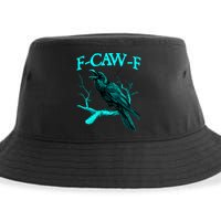 Funny Sarcastic Sarcasm Black Crow, F-Caw-F Black Bird Sustainable Bucket Hat