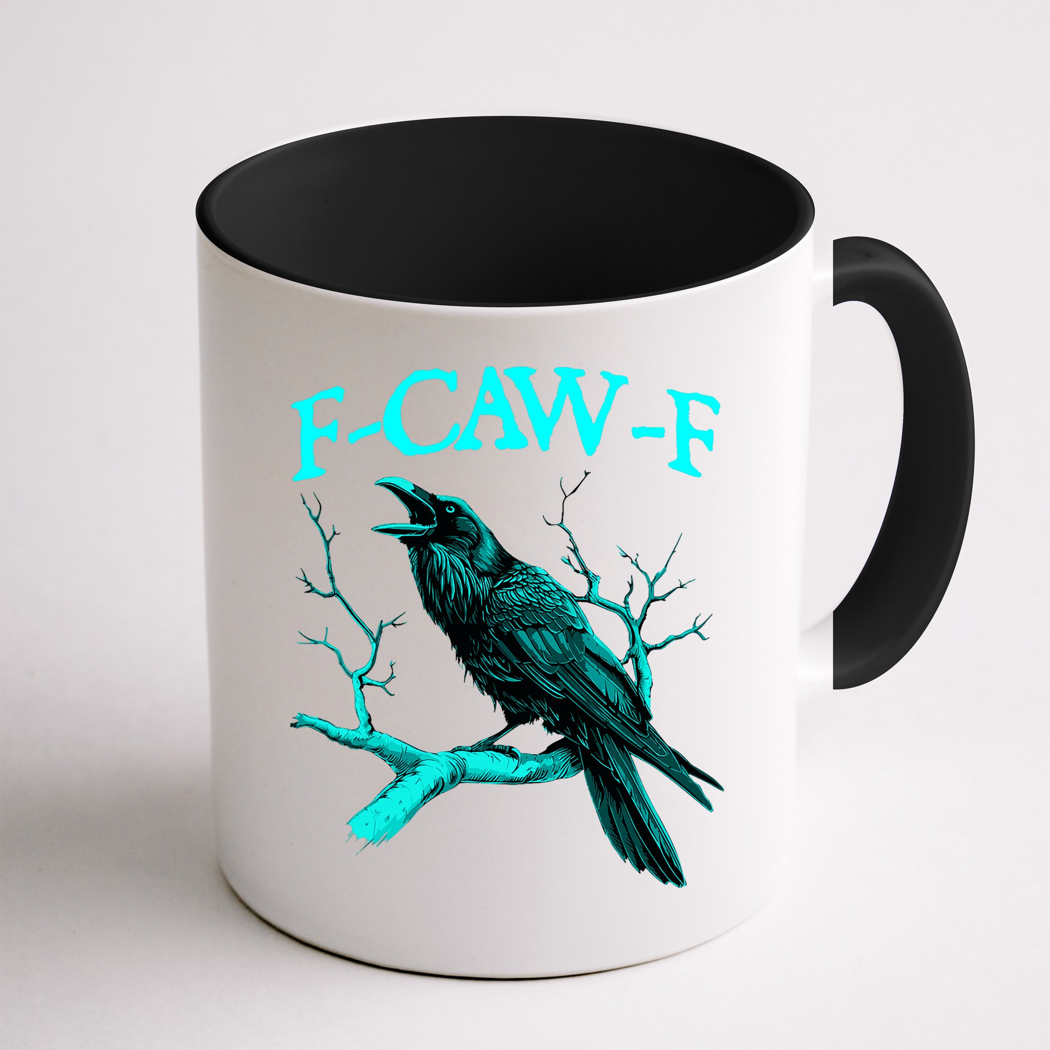 Funny Sarcastic Sarcasm Black Crow, F-Caw-F Black Bird Mug