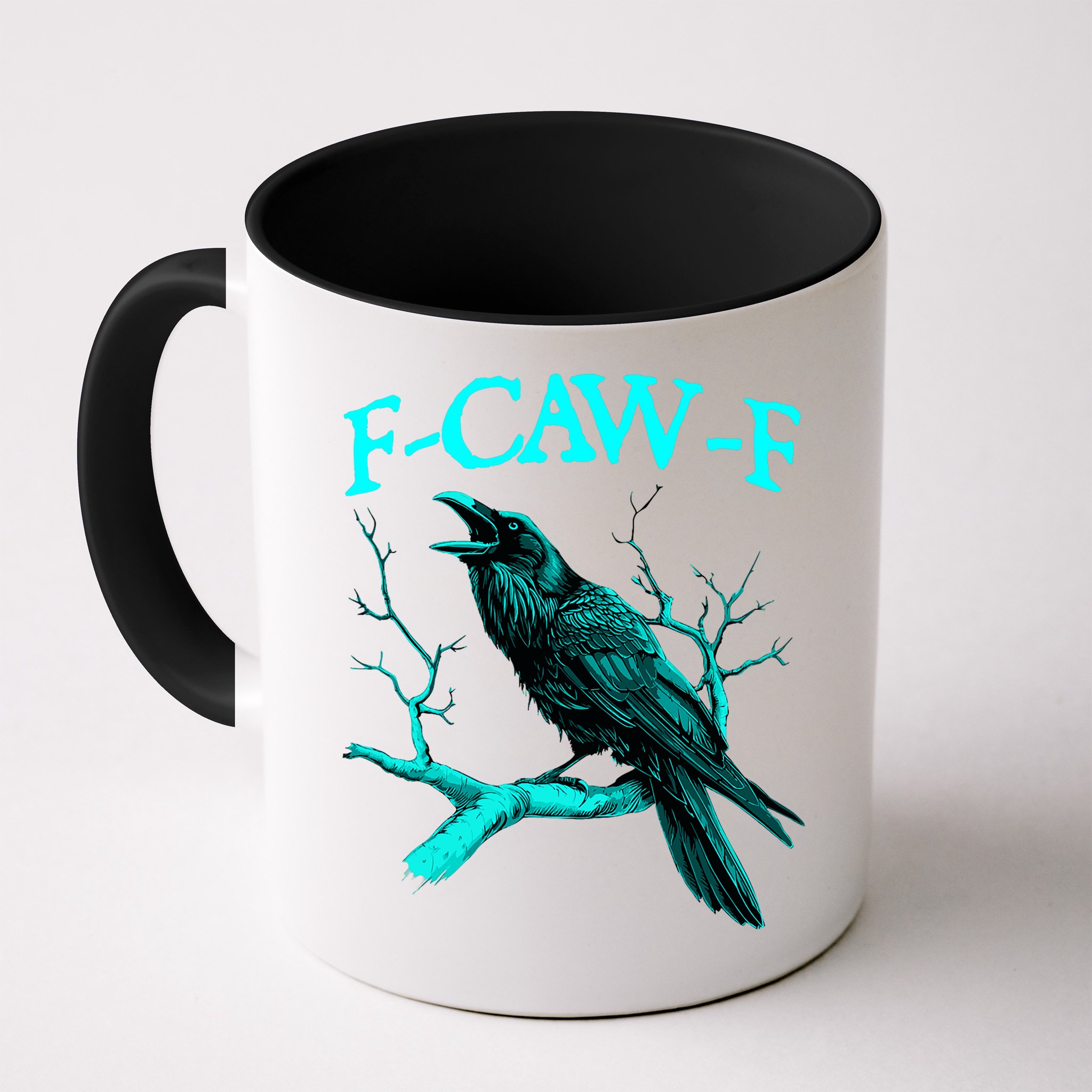Funny Sarcastic Sarcasm Black Crow, F-Caw-F Black Bird Mug
