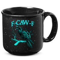 Funny Sarcastic Sarcasm Black Crow, F-Caw-F Black Bird 15oz Campfire Ceramic Mug