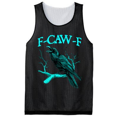 Funny Sarcastic Sarcasm Black Crow, F-Caw-F Black Bird Mesh Reversible Basketball Jersey Tank