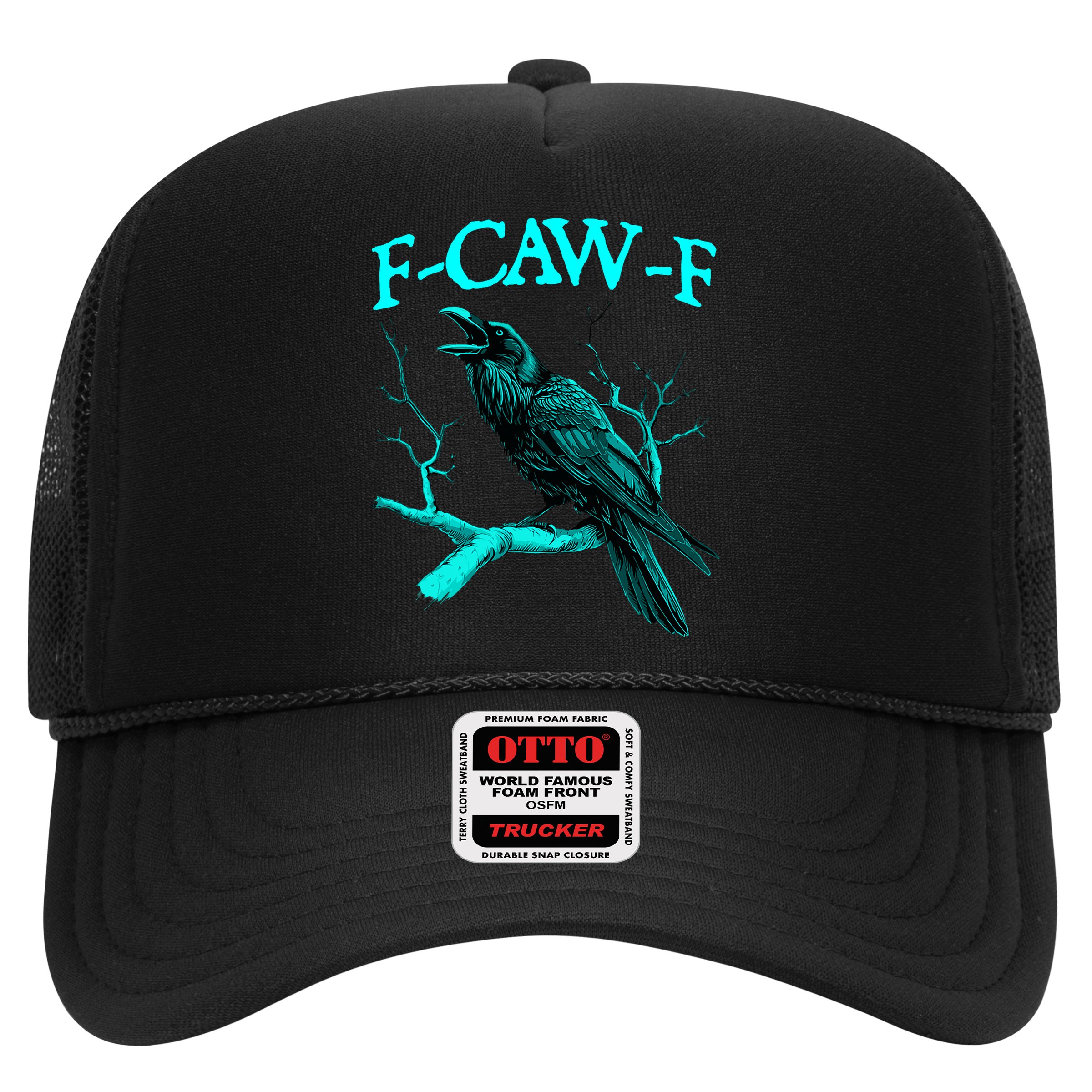 Funny Sarcastic Sarcasm Black Crow, F-Caw-F Black Bird Hat