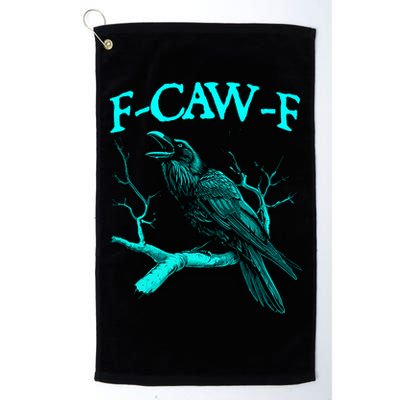 Funny Sarcastic Sarcasm Black Crow, F-Caw-F Black Bird Golf Towel
