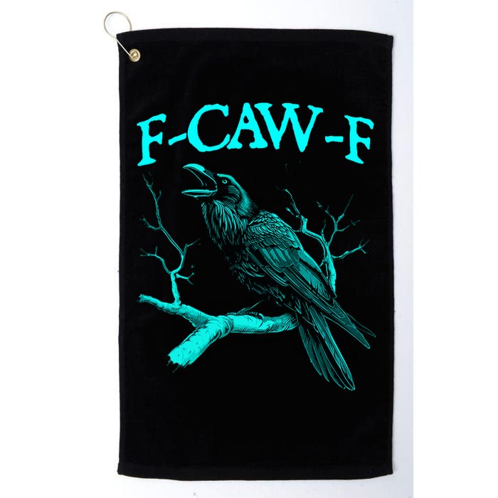 Funny Sarcastic Sarcasm Black Crow, F-Caw-F Black Bird Golf Towel
