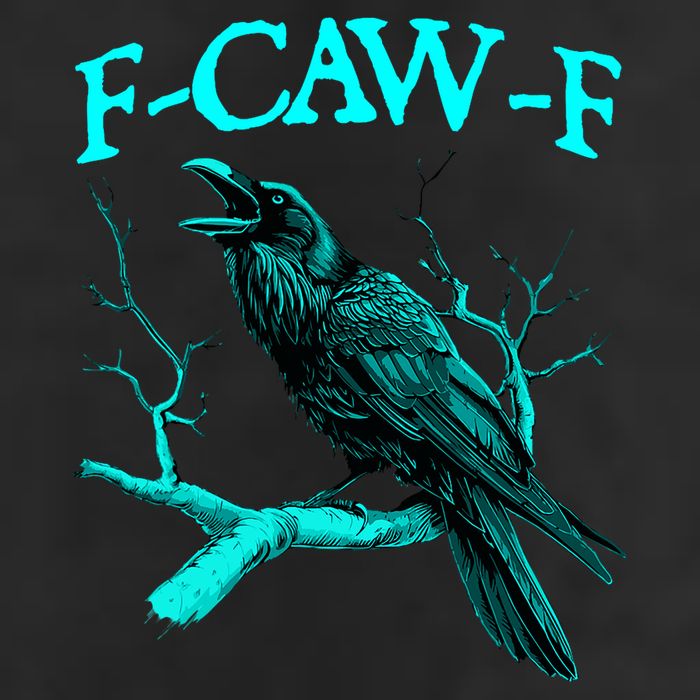 Funny Sarcastic Sarcasm Black Crow, F-Caw-F Black Bird Golf Towel