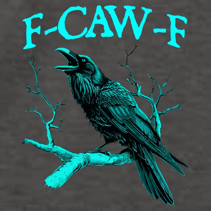 Funny Sarcastic Sarcasm Black Crow, F-Caw-F Black Bird Vector Backpack