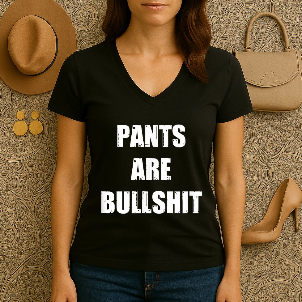 Funny Sarcastic Scottish Kilt And Tartan Fashion Attire Women's V-Neck T-Shirt