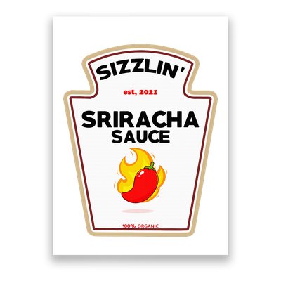 Funny S.R.I.R.A.C.H.A Sauce Diy Halloween Costume Group Condiments Poster