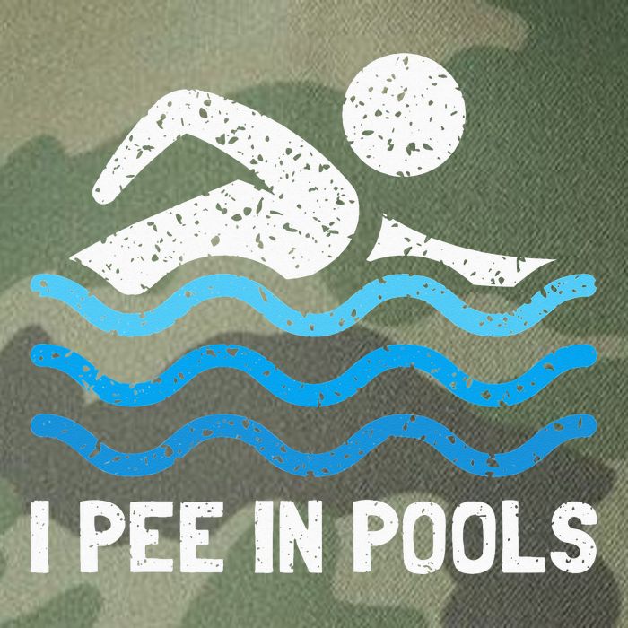 Funny Swimmer Swimming I Pee In Pools Legacy Tie Dye Trucker Hat