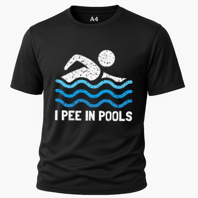 Funny Swimmer Swimming I Pee In Pools Performance Shirt