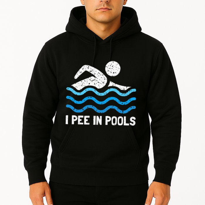 Funny Swimmer Swimming I Pee In Pools Hoodie