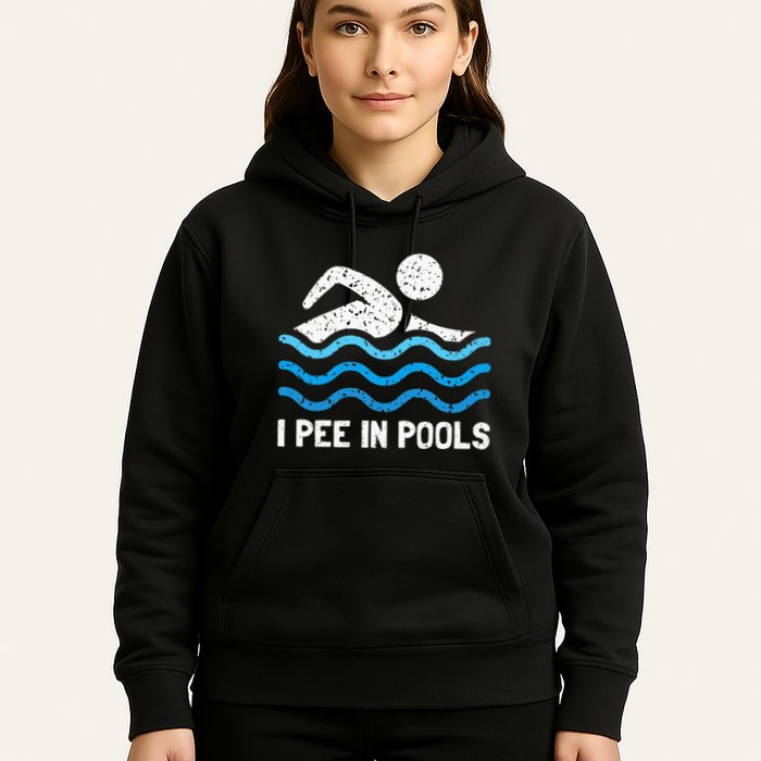 Funny Swimmer Swimming I Pee In Pools Hoodie