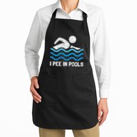 Funny Swimmer Swimming I Pee In Pools Apron
