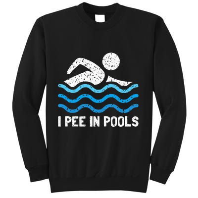 Funny Swimmer Swimming I Pee In Pools Sweatshirt