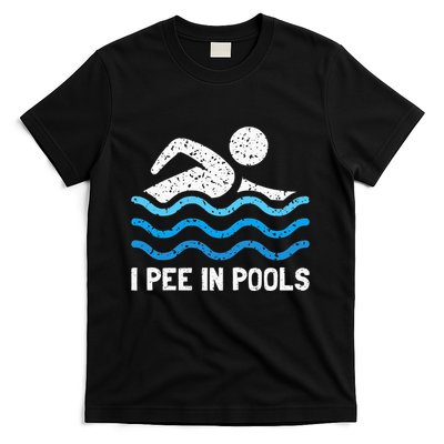 Funny Swimmer Swimming I Pee In Pools T-Shirt
