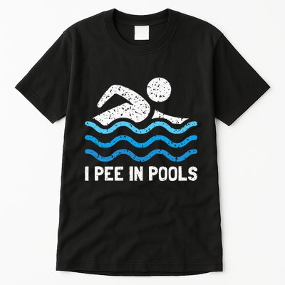 Funny Swimmer Swimming I Pee In Pools Tall T-Shirt