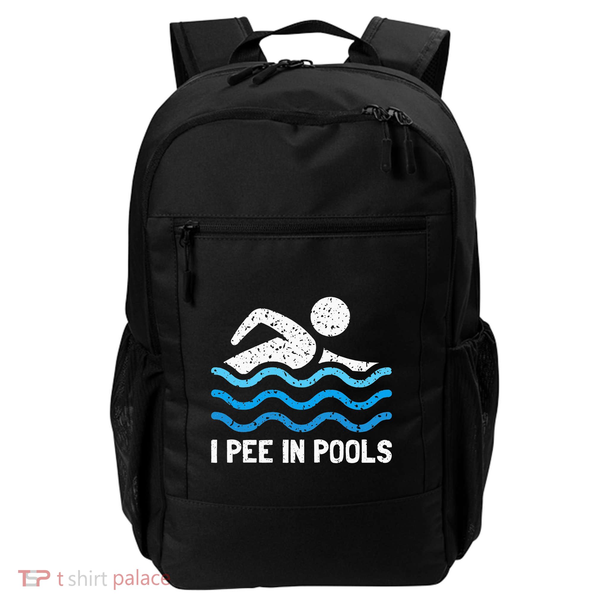 Funny Swimmer Swimming I Pee In Pools Backpack