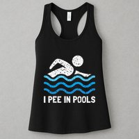 Funny Swimmer Swimming I Pee In Pools Womens Tank Top