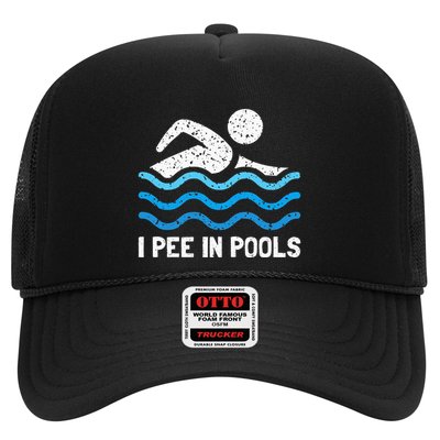 Funny Swimmer Swimming I Pee In Pools Trucker Hat