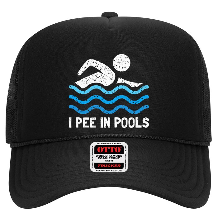 Funny Swimmer Swimming I Pee In Pools Trucker Hat