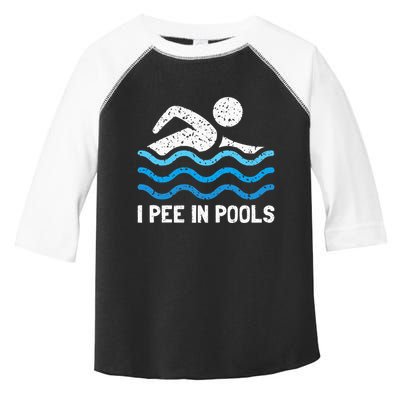 Funny Swimmer Swimming I Pee In Pools Toddler Fine Jersey T-Shirt