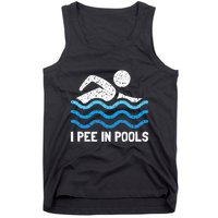 Funny Swimmer Swimming I Pee In Pools Tank Top