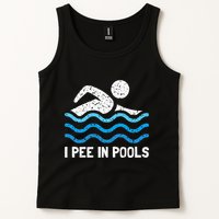 Funny Swimmer Swimming I Pee In Pools Tank Top