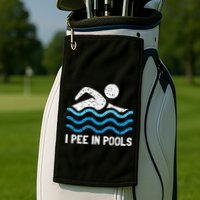 Funny Swimmer Swimming I Pee In Pools Golf Towel