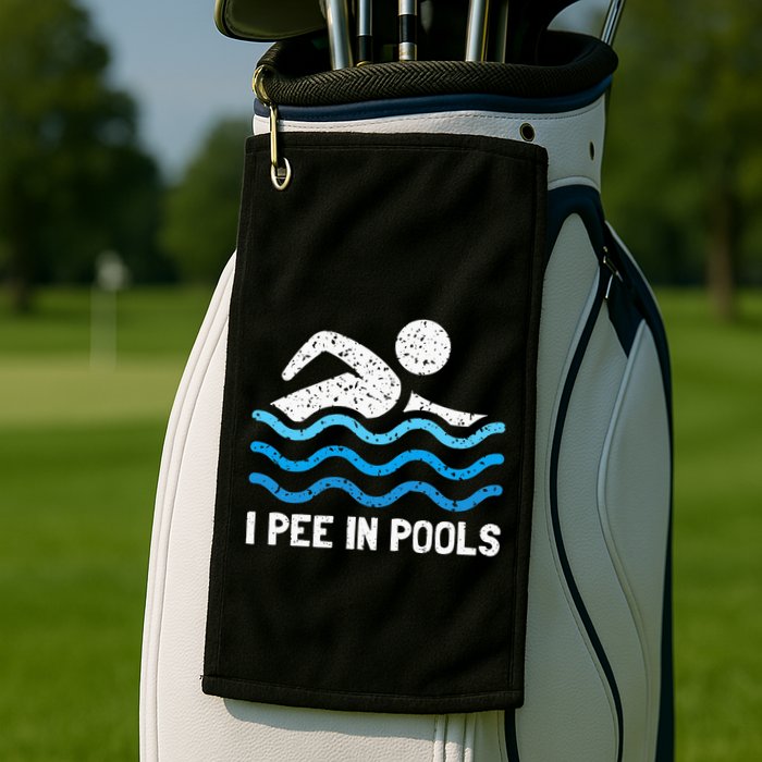 Funny Swimmer Swimming I Pee In Pools Golf Towel