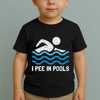 Funny Swimmer Swimming I Pee In Pools Toddler T-Shirt