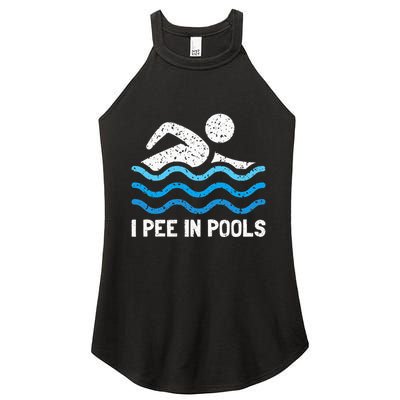 Funny Swimmer Swimming I Pee In Pools Women's Perfect Tri Rocker Tank