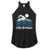 Funny Swimmer Swimming I Pee In Pools Women's Perfect Tri Rocker Tank