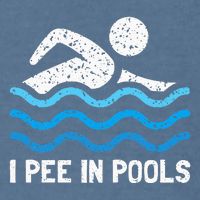 Funny Swimmer Swimming I Pee In Pools Garment-Dyed Sweatshirt