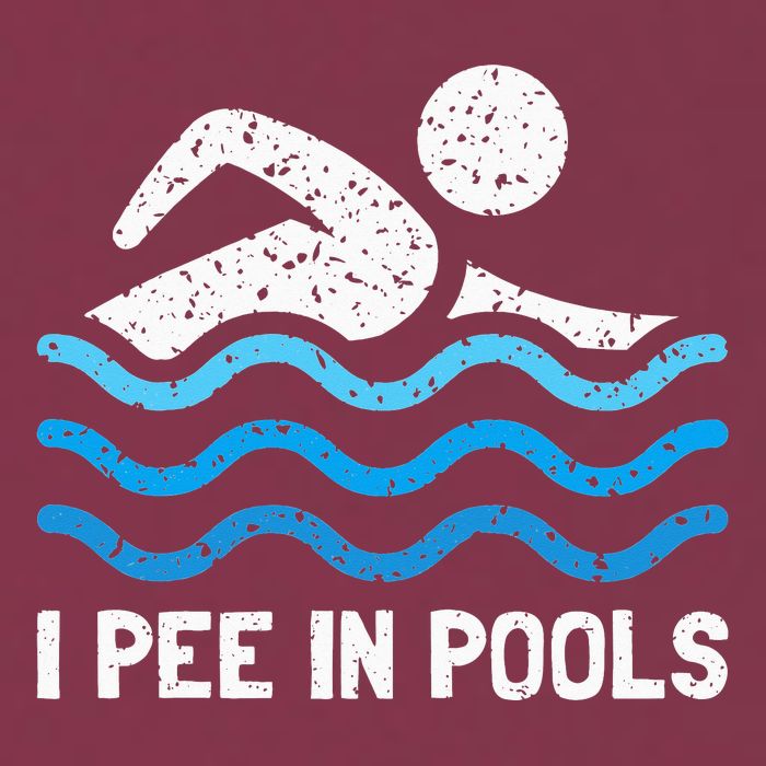 Funny Swimmer Swimming I Pee In Pools 16oz Travel Tumbler