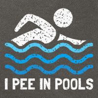 Funny Swimmer Swimming I Pee In Pools Cotton Canvas Backpack