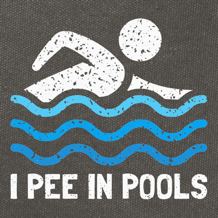 Funny Swimmer Swimming I Pee In Pools Cotton Canvas Backpack