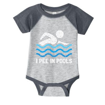 Funny Swimmer Swimming I Pee In Pools Infant Baby Jersey Bodysuit