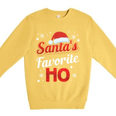 Funny Santa SantaS Favorite Ho Matching Couple Christmas Great Gift Premium Crewneck Sweatshirt