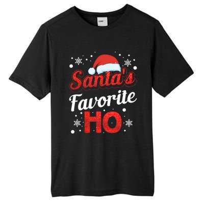 Funny Santa SantaS Favorite Ho Matching Couple Christmas Great Gift Tall Fusion ChromaSoft Performance T-Shirt