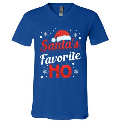 Funny Santa SantaS Favorite Ho Matching Couple Christmas Great Gift V-Neck T-Shirt