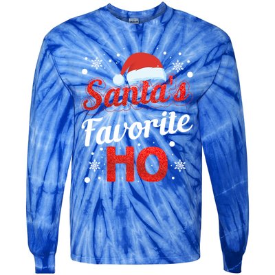 Funny Santa SantaS Favorite Ho Matching Couple Christmas Great Gift Tie-Dye Long Sleeve Shirt