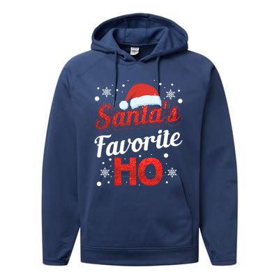 Funny Santa SantaS Favorite Ho Matching Couple Christmas Great Gift Performance Fleece Hoodie