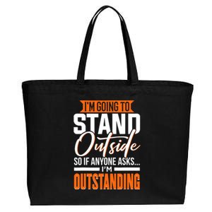 Funny Sarcastic Saying Im Outstanding Sarcasm Cotton Canvas Jumbo Tote