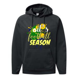 Football Season Splash Art Performance Fleece Hoodie