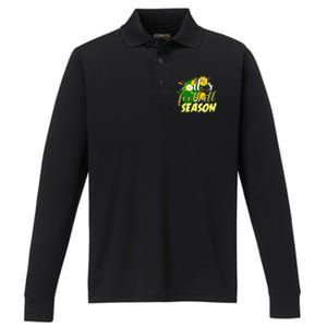 Football Season Splash Art Performance Long Sleeve Polo