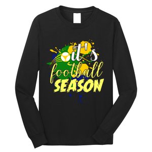 Football Season Splash Art Long Sleeve Shirt