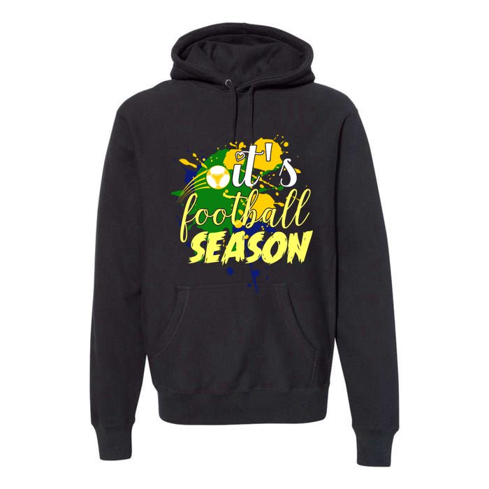 Football Season Splash Art Premium Hoodie